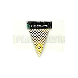 Banderín Zigzag oro 1 pz
