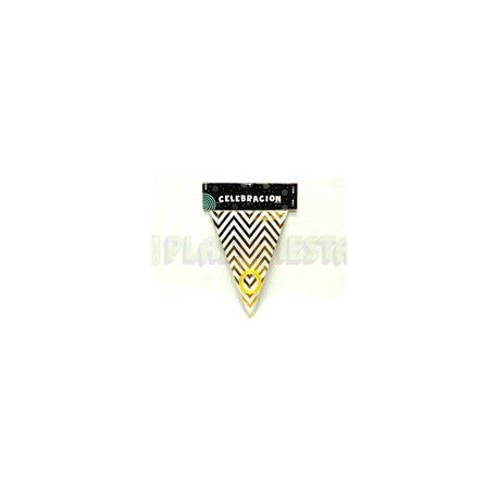 Banderín Zigzag oro 1 pz