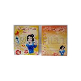Invitación Blanca Nieves 6 pz