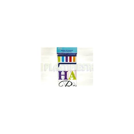 Mantel Happy Birthday rectangular 1 pz