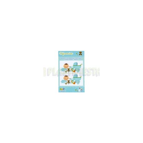 Juego baby shower Diferencias niño 10 pz