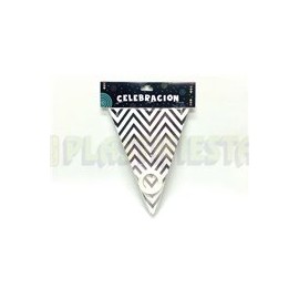 Banderín Zigzag plata 1 pz
