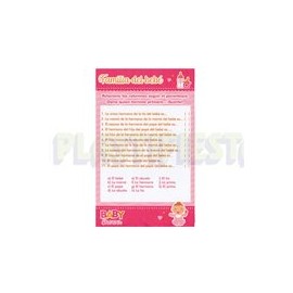 Juego baby shower Familia del bebé niña 10 pz