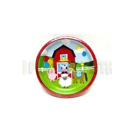 Plato pastelero La granja 8 pz
