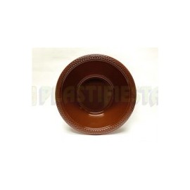 Plato hondo plástico 12 oz Chocolate 20 pz