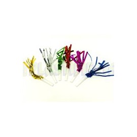 Silbato mechon colores 6 pz