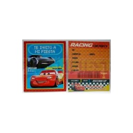 Invitación Cars 3  6 pz