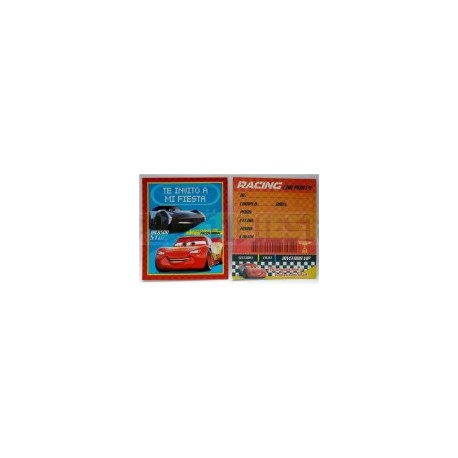 Invitación Cars 3  6 pz
