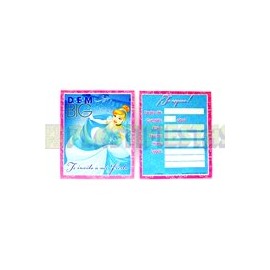 Invitación Cenicienta 6 pz