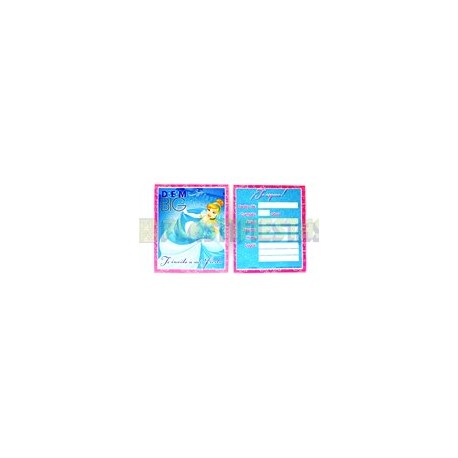 Invitación Cenicienta 6 pz
