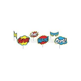 Party props Frases super héroes 12 pz
