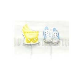 Topper Baby Shower: Carreola y Zapatito 12 pz
