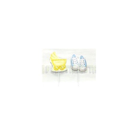 Topper Baby Shower: Carreola y Zapatito 12 pz