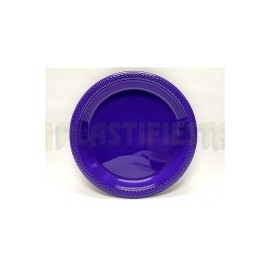 Plato de plástico redondo 9" Morado 20 pz