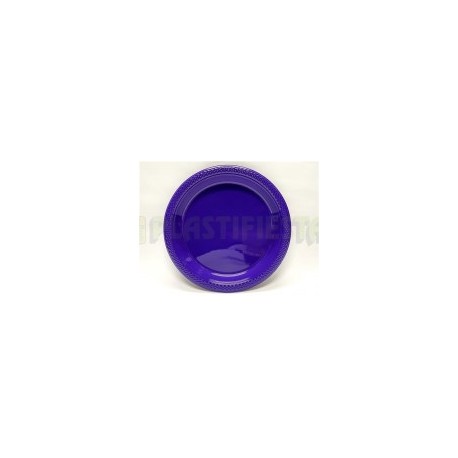 Plato de plástico redondo 9" Morado 20 pz