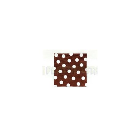 Servilleta lunch Polka dots Chocolate 16 pz