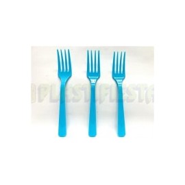 Tenedor Azul caribe 20 pz