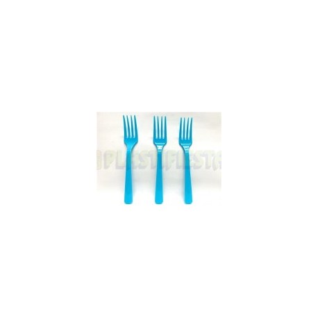 Tenedor Azul caribe 20 pz