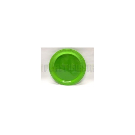 Plato de plástico redondo No.5 Sólido Verde kiwi 25 pz