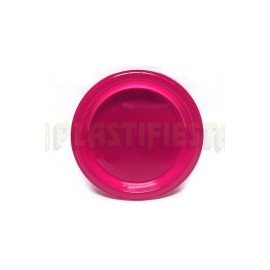 Plato de plástico redondo No.5 Sólido Magenta 25 pz