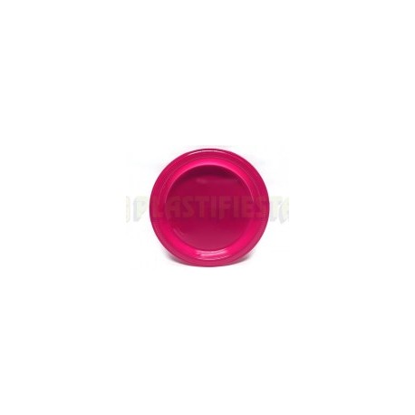 Plato de plástico redondo No.5 Sólido Magenta 25 pz