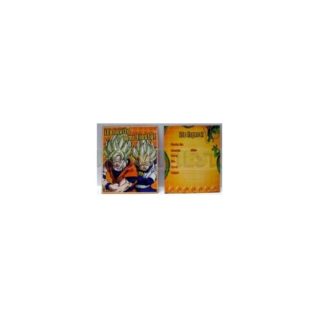 Invitación Dragon Ball Z 6 pz