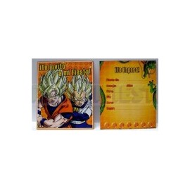 Invitación Dragon Ball Z 6 pz