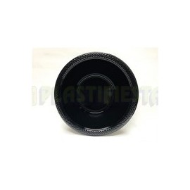 Plato hondo plástico 12 oz Negro 20 pz
