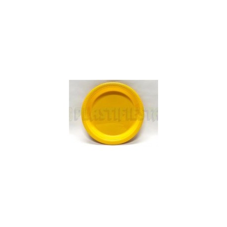 Plato de plástico redondo 9" Amarillo brillante 20 pz
