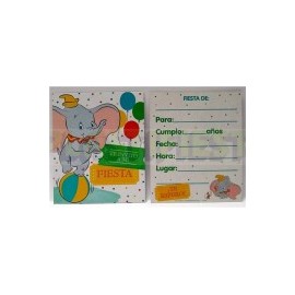 Invitación Dumbo 6 pz