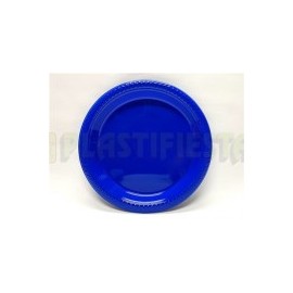 Plato de plástico redondo 9" Azul rey 20 pz