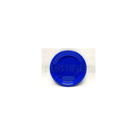 Plato de plástico redondo 9" Azul rey 20 pz