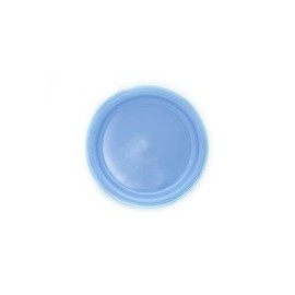 Plato de plástico redondo No.3 Sólido Azul bebé 25 pz