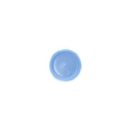 Plato de plástico redondo No.3 Sólido Azul bebé 25 pz
