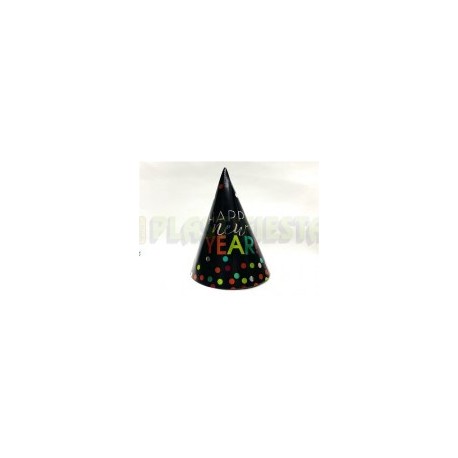 Gorro cónico Happy new year colores 1 pz