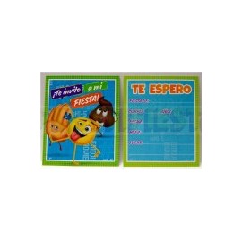 Invitacion Emoji: la Película 6 pz