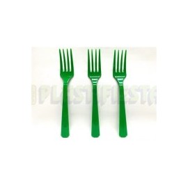Tenedor Verde bandera 20 pz