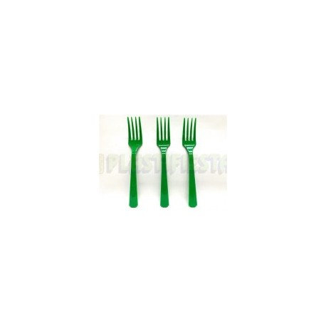 Tenedor Verde bandera 20 pz