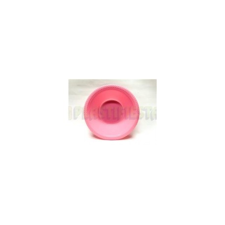 Plato hondo plástico 12 oz Rosa bebé 20 pz