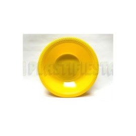 Plato hondo plástico 12 oz Amarillo brillante 20 pz