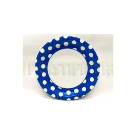 Plato fiesta Polka dots Azul rey 8 pz
