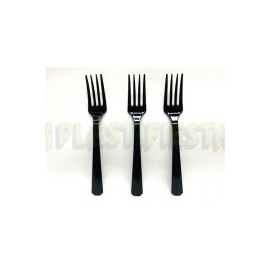 Tenedor Negro 20 pz