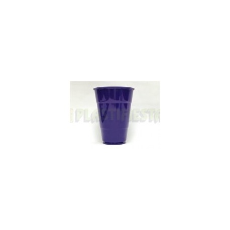 Vaso de plástico 14 oz Morado 25 pz