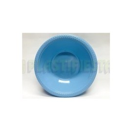 Plato hondo plástico 12 oz Azul bebé 20 pz