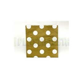 Servilleta lunch Polka dots Dorada 16 pz