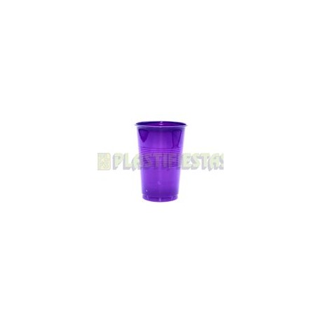 Vaso de plástico 8 oz Sólido Morado 25 pz
