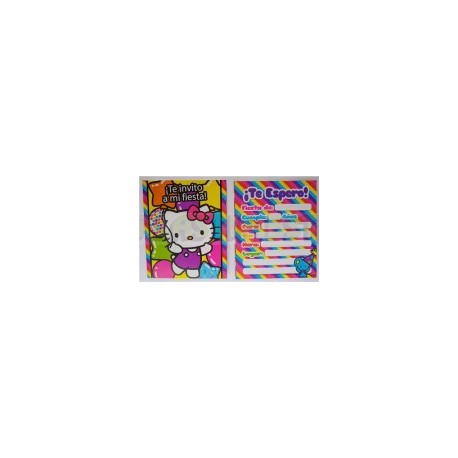 Invitación Hello Kitty 6 pz