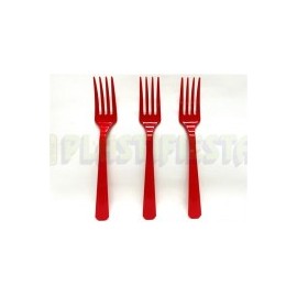 Tenedor Rojo 20 pz