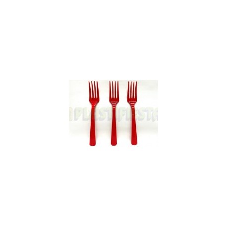 Tenedor Rojo 20 pz