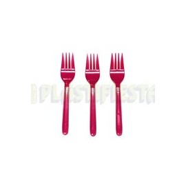 Tenedor mediano Magenta 25 pz
